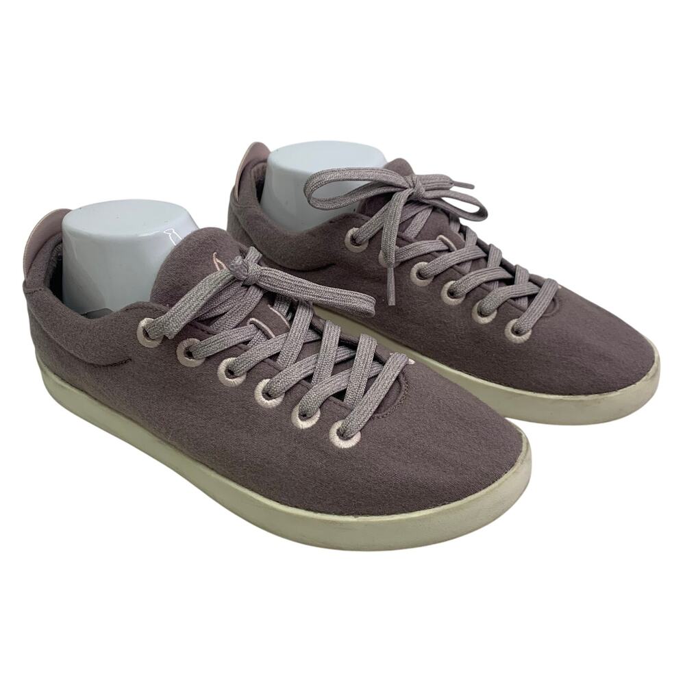 Allbirds M9 Wool Tree Piper Sneakers Hazy Mauve Blizzard Athletic Shoes Lace Up